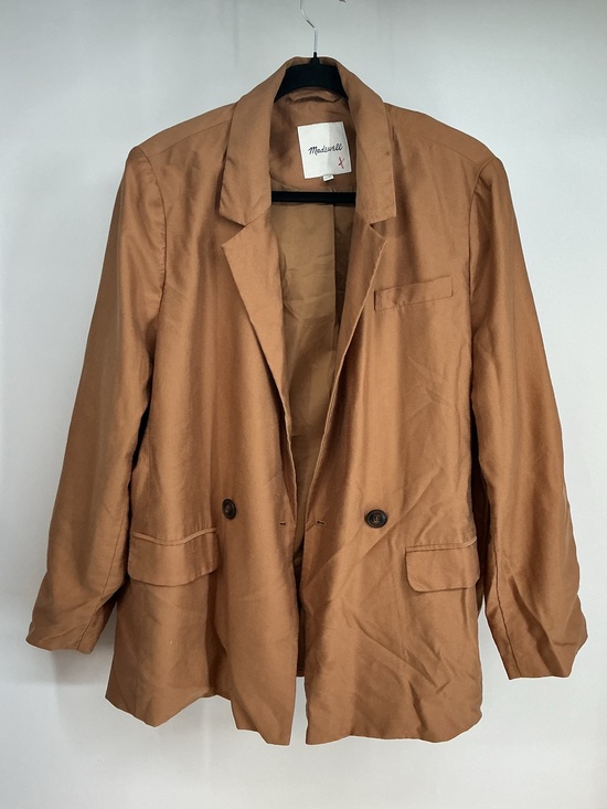 Madewell Jackets & Blazers - Madewell Caramel Tan Relaxed Double-Button Blazer Size XXL